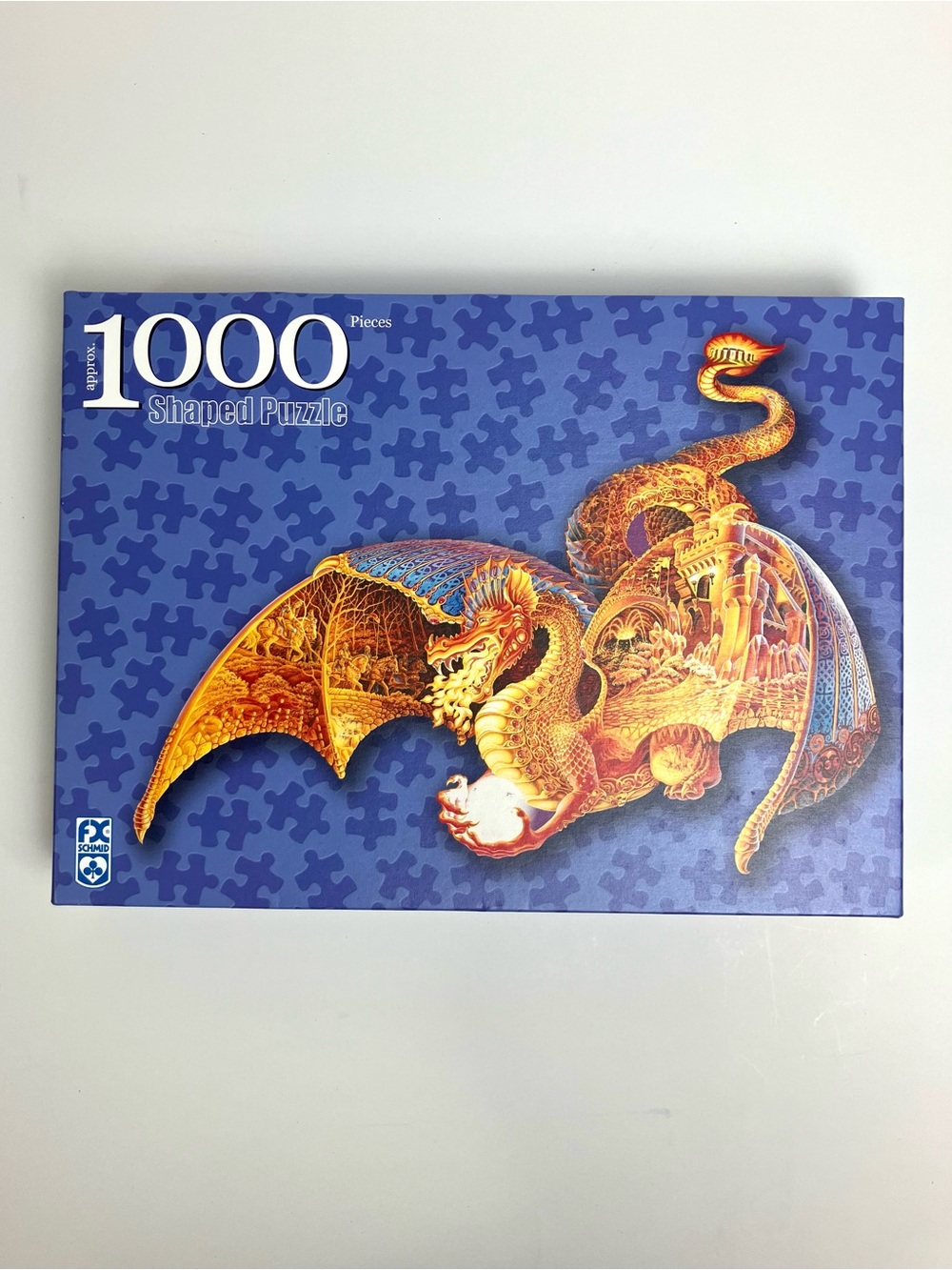 FX Schmid Shaped Puzzle Dragon Sealed Bag 1000 pieces Y2K Vintage Fantasy 2000